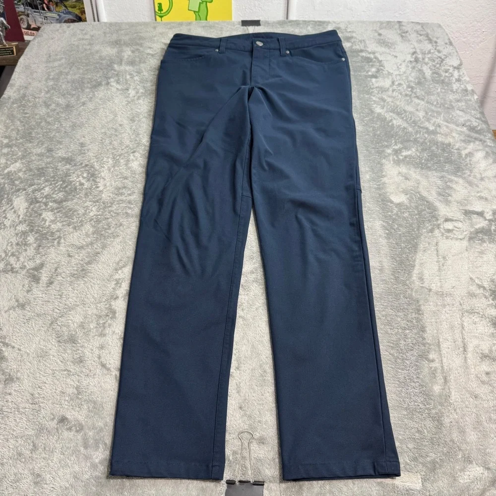 Lululemon ABC Pant Slim Warpstreme Navy Blue Mens 30 (31x29) LM5704S